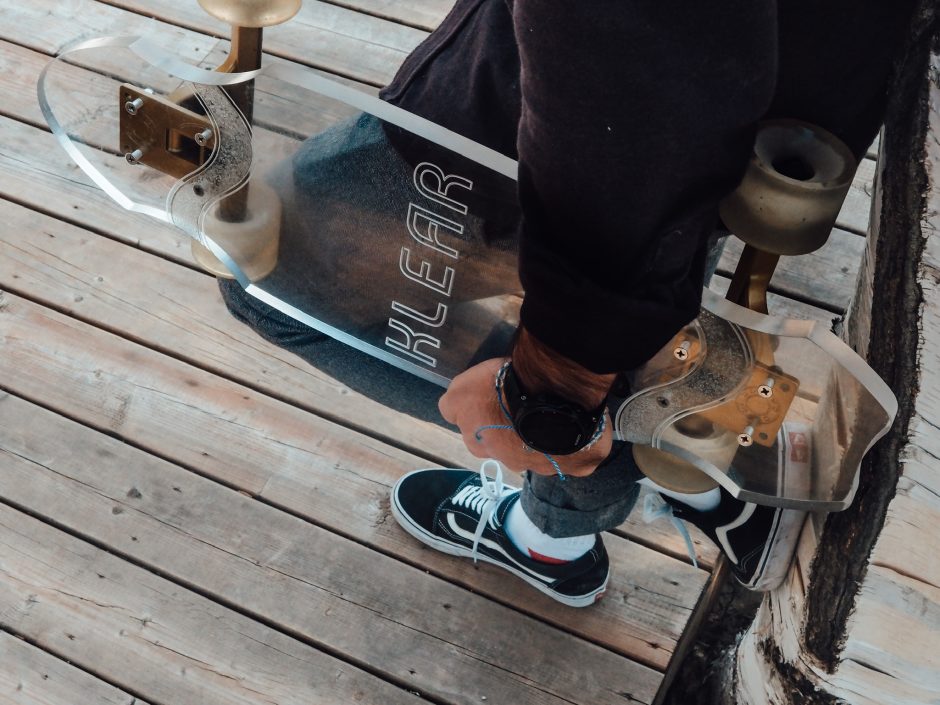 klear skateboard transparent