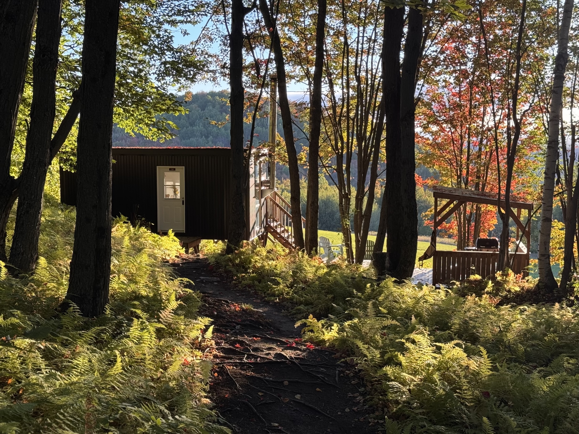 Avec son chien : Nuitée en mini-chalet à la Station Chêne Rouge à North Hatley.